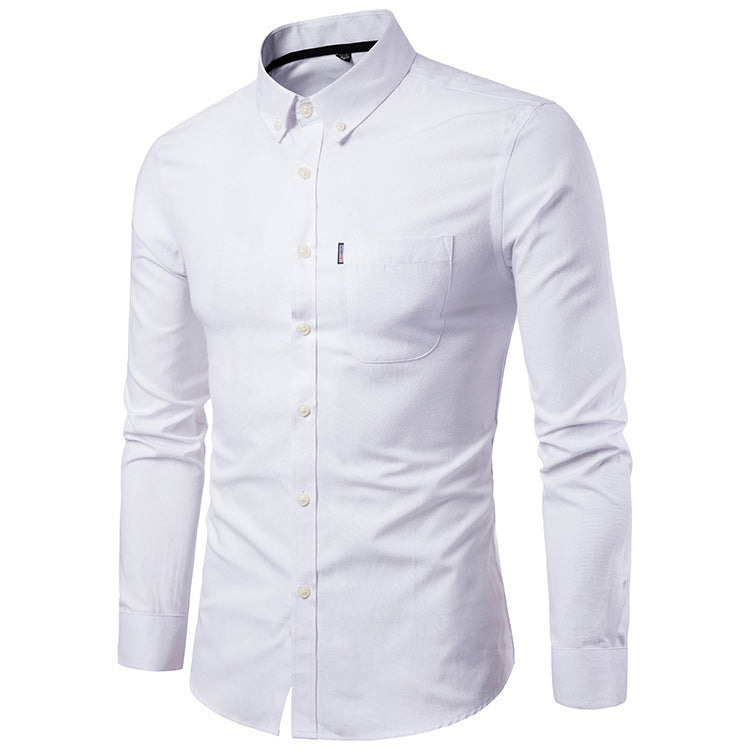Men S Shirts Men Slim Long Sleeve Dress Shirt